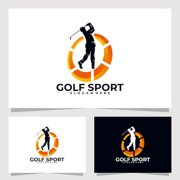 Golf sport logo vector ontwerpsjabloon