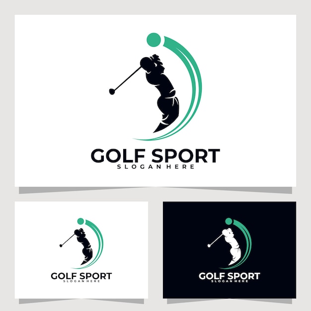 Vector golf sport logo vector ontwerpsjabloon