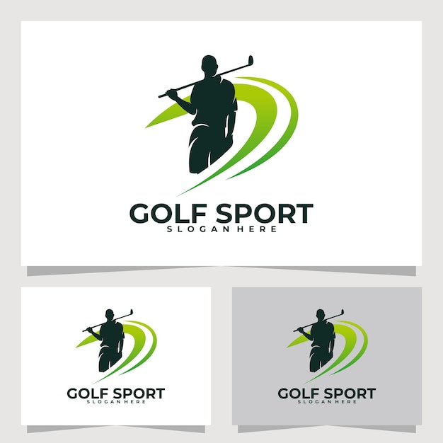 Golf sport logo vector ontwerpsjabloon