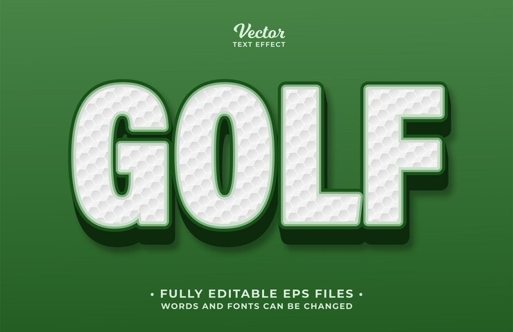 golf sport text effect editable eps cc file