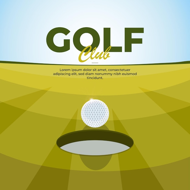 Golf sport toernooi vector posterontwerp