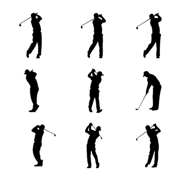 Golf Swing Silhouettes