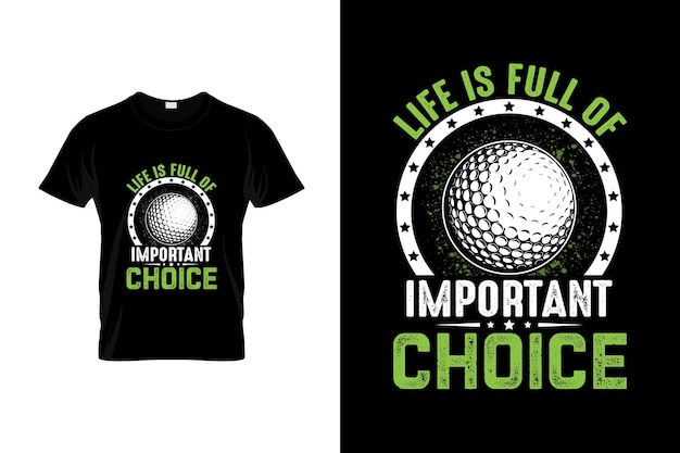 Golf T-shirt Design or Golf poster Design or Golf illustration