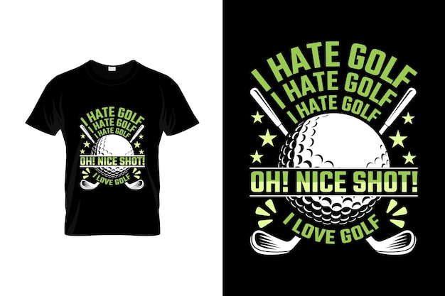 Вектор Дизайн футболки для гольфа или дизайн плаката для гольфа или иллюстрация для гольфа