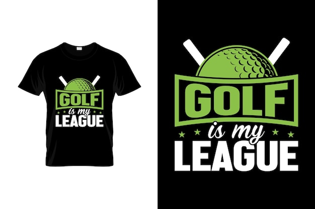 Vector golf t-shirtontwerp of golfposterontwerp of golfillustratie