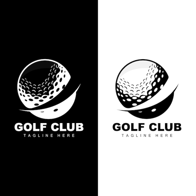 Vector golf team sport logo design tournament illustration symbol template