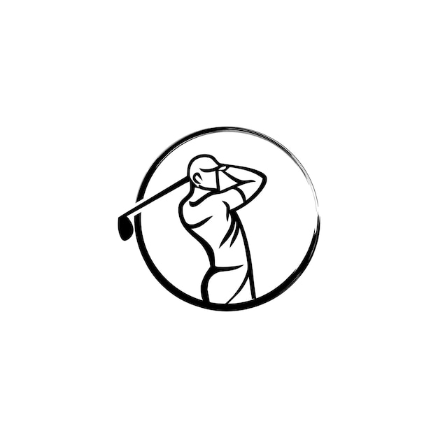 golf tournament swing logo design