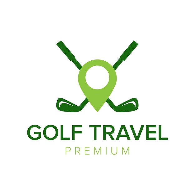 golf travel logo icon vector template