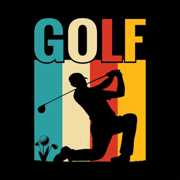 Vettore disegno di magliette da golf