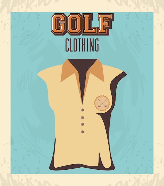 Vector golf uniform femenine shirt