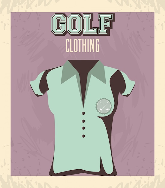 Vettore camicia femenine uniforme da golf