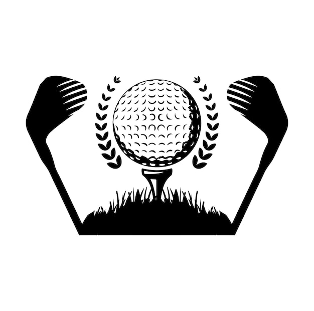 Вектор Вектор гольфа, векторная коллекция винтажных элементов гольфа