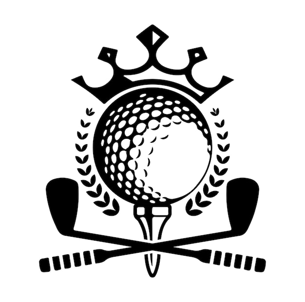 Golf vector, vector vintage golf elements collection