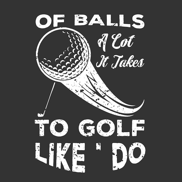 golf vintage retro t-shirt design met skelet golf vintage illustratie