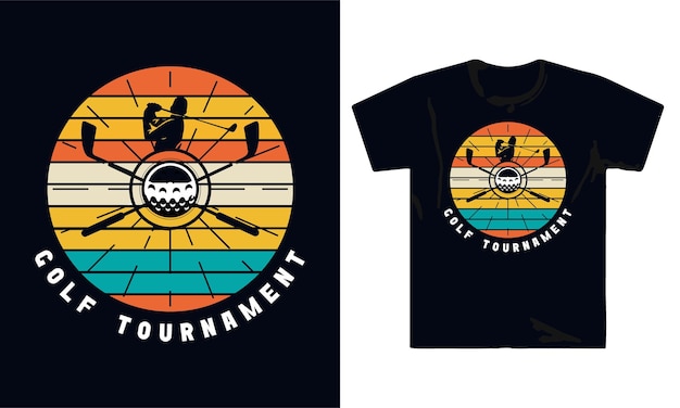 Golf vintage t shirt design