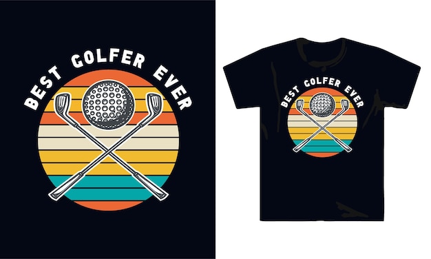 Golf vintage t shirt design