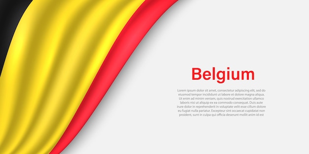 Golf vlag van België op witte achtergrond