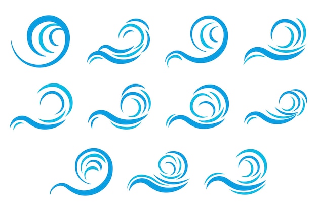 Golf water splash logo icoon