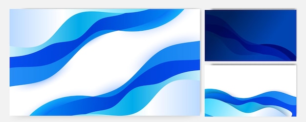 Golf wit Blauw Kleurrijk abstract ontwerp Banner