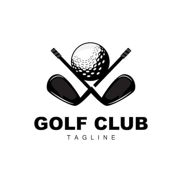 Golfbal Logo Vector Stok Golf Buitensporten Spel Discipline Ontwerp Pictogrammalplaatje