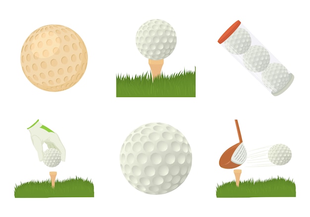 Golfbal pictogramserie