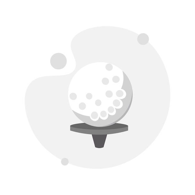 Vector golfbal platte pictogram geïsoleerde illustratie ontwerpelement