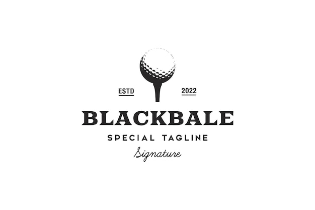 Golfbal sport vintage logo ontwerp