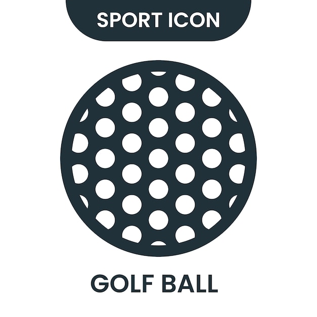 Vector golfbal vector lijn icoon ontwerp