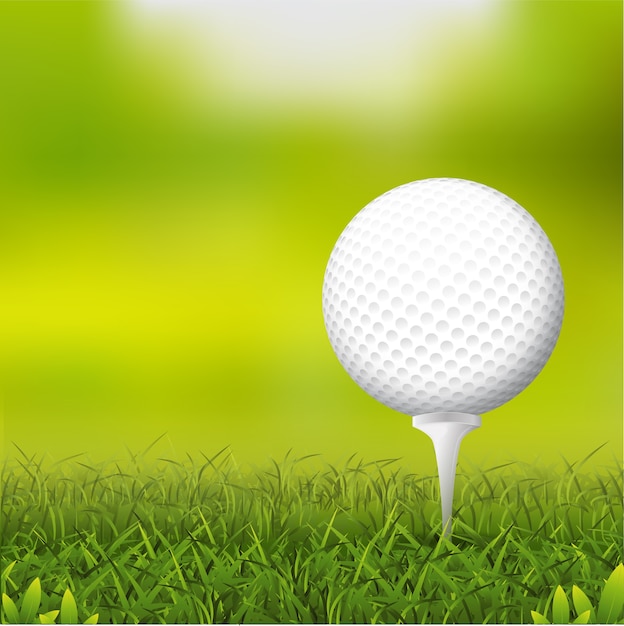 Golfbal Vectorconcept Golftoernooienwereld