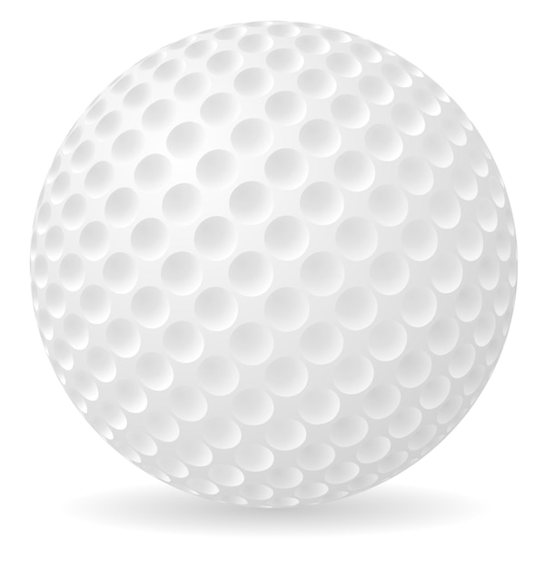 Vector golfbal vectorillustratie geïsoleerd op een witte achtergrond