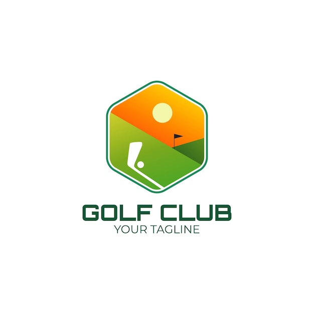 Golfclub badge etiket logo ontwerp