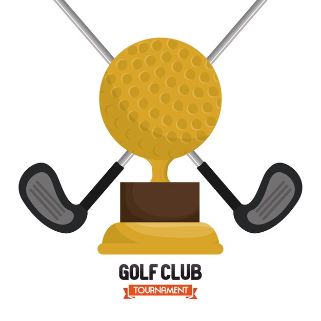 Vector golfclub sport pictogram vector illustratie ontwerp