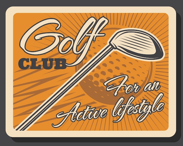 Vector golfclub sportuitrusting en bal