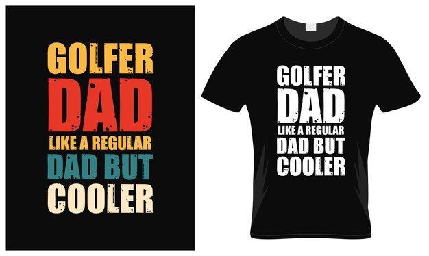 Golfer dad lover father's day vintage tshirt design