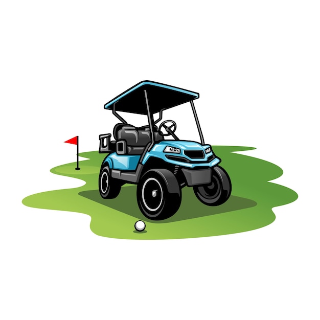 golfkar illustratie vector kunst