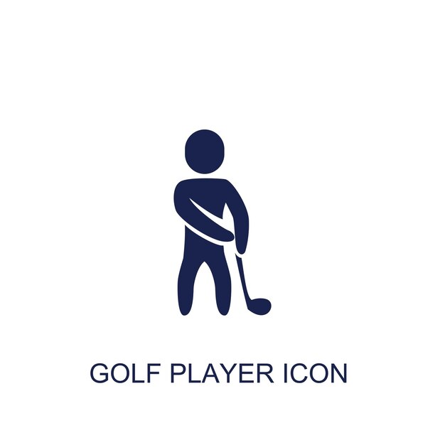golfspeler icoon witte achtergrond