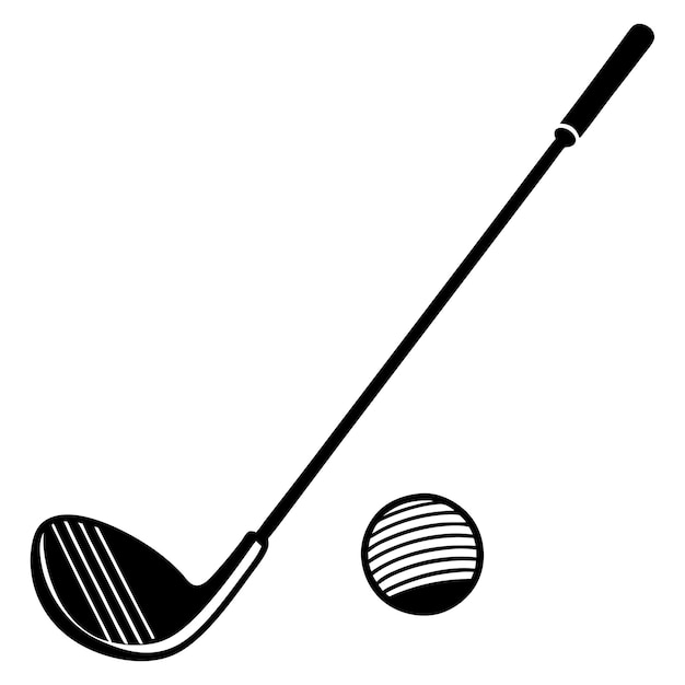 Golfstok zwarte silhouet icoon vector illustratie