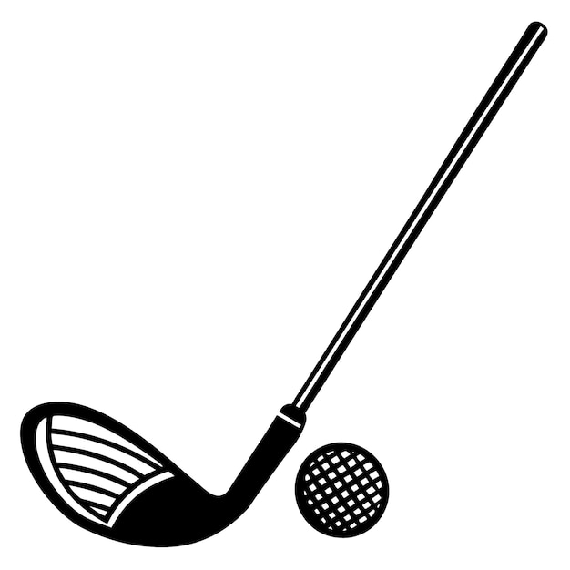 Golfstok zwarte silhouet icoon vector illustratie