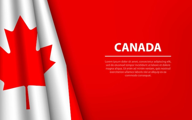 Golfvlag van Canada met copyspace-achtergrond