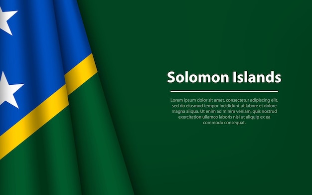 Golfvlag van de Salomonseilanden met copyspace-achtergrond