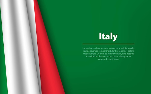 Golfvlag van Italië met copyspaceachtergrond