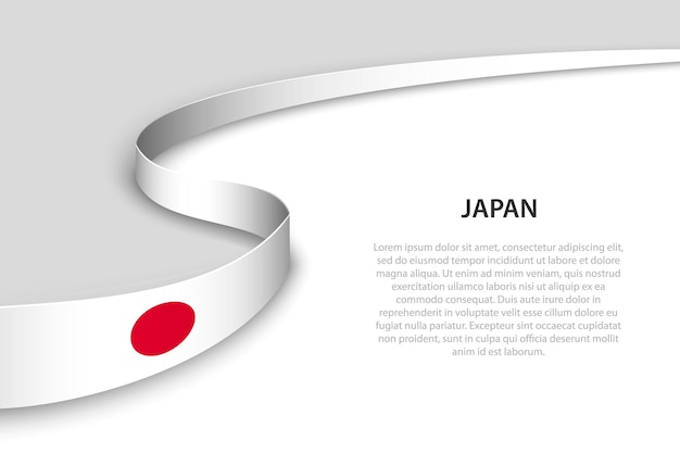 Golfvlag van japan met copyspace-achtergrond