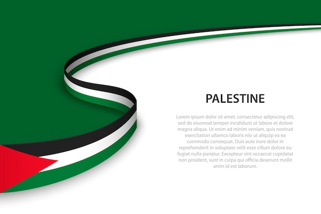 Golfvlag van Palestina met copyspace-achtergrond