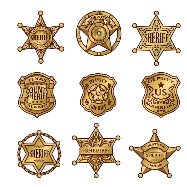 Golgen sheriff-insignes