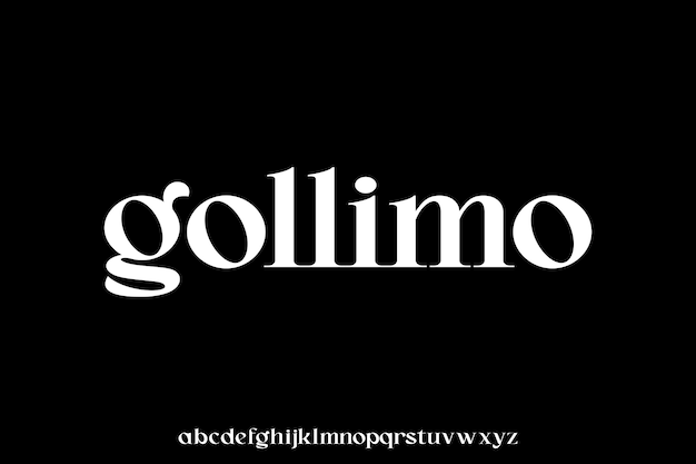 Gollimo, the luxury and elegant font glamour style