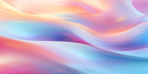 Golven op de zee verlicht door de zonsondergang Achtergrond van iriserende opaalachtige vloeistof in blauw en roze
