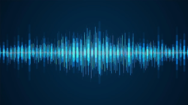Vector golven van de equalizer audio golf praten stem spreken muziek geluid lijn niveaus podcasting