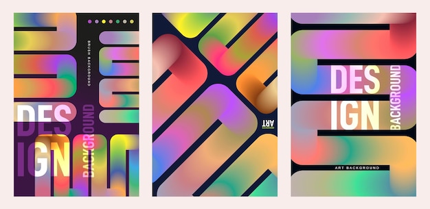 Golvende kleurrijke vormen Trendy minimale covers Futuristische design posters Template for Social