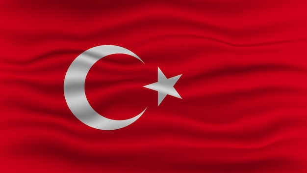 golvende turkije vlag sjabloon voor uw ontwerp vector illustratie eps 10