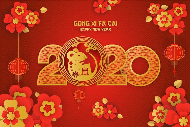 Gong Xi Fa Cai 2020 Rat Year wenskaart